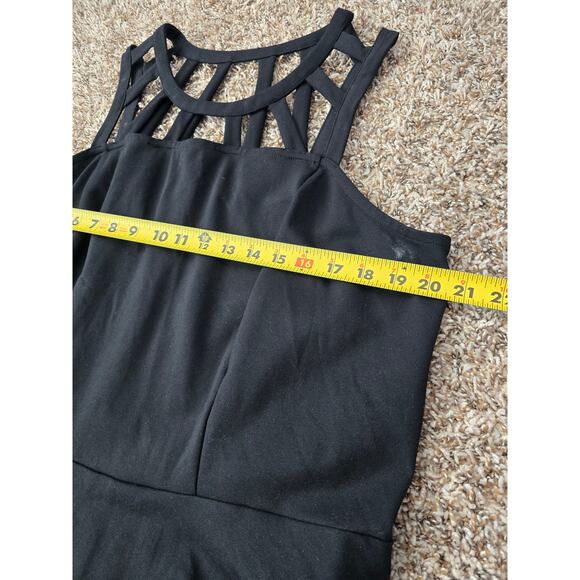 Lane Bryant Cutout High Neck Black Peplum Top Plus Size 18/20 Sexy Chic Minimal - Picture 6 of 7